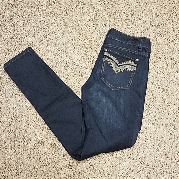 black crystal Denim - 3/$15 NWOT BLACK CRYSTAL DARKWASH SKINNY JEANS